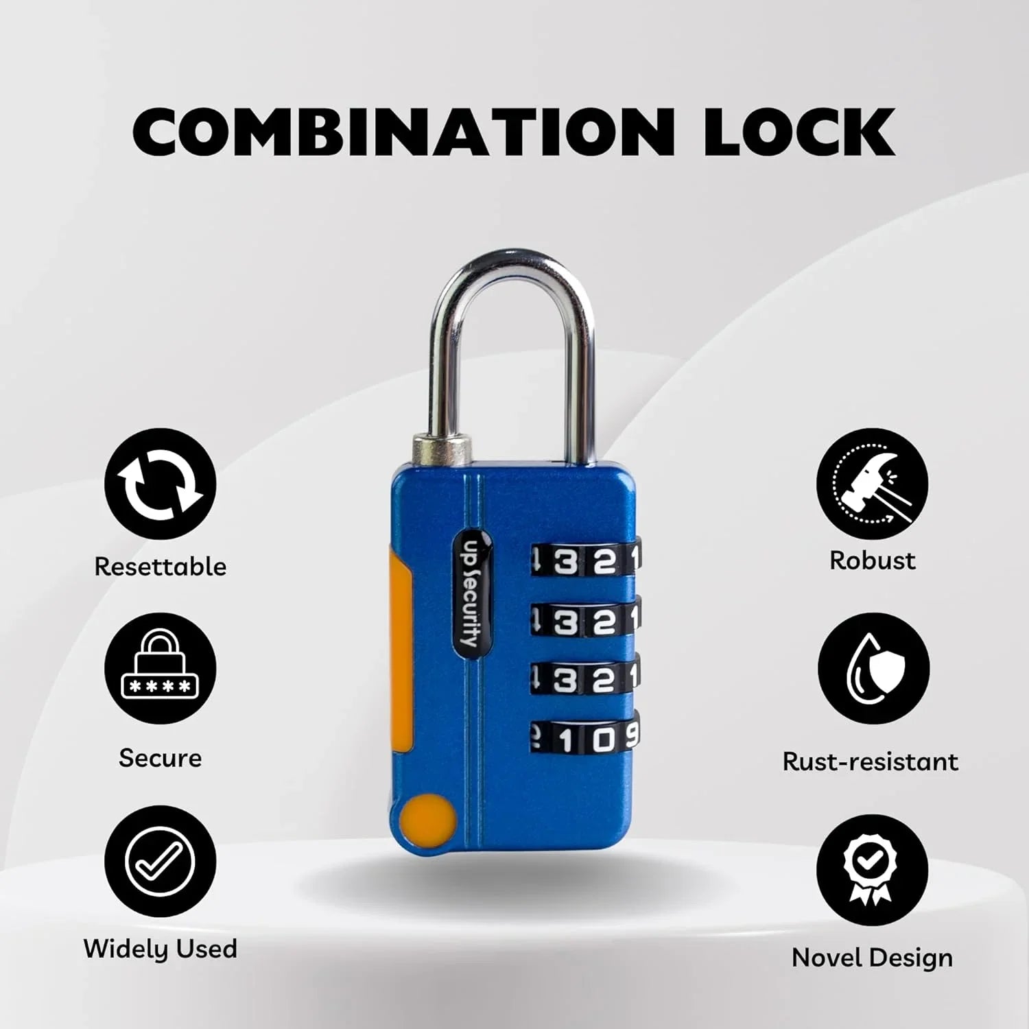 4 Digit Combination Padlock | Keyless Travel Luggage Lock