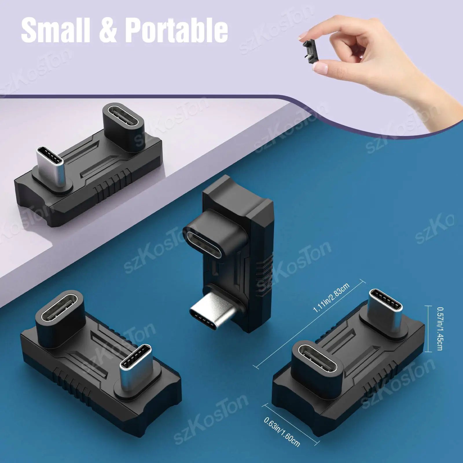 180 Degree USB C Adapter | Fast Charging and Data Extender for Handheld Gaming Consoles