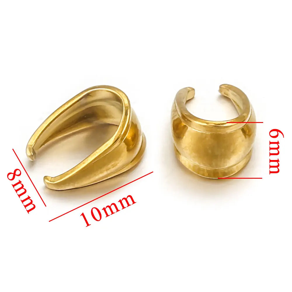 Gold Plated Melon Clasps | Stainless Steel Jewelry Connectors