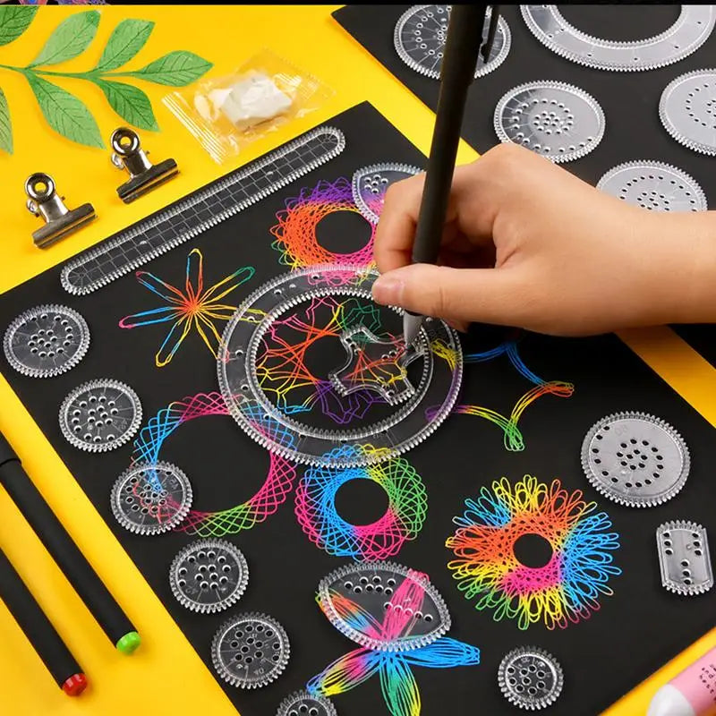 22pcs Geometric Ruler Drawing Toys Set | Learning Painting Puzzle Art Tool