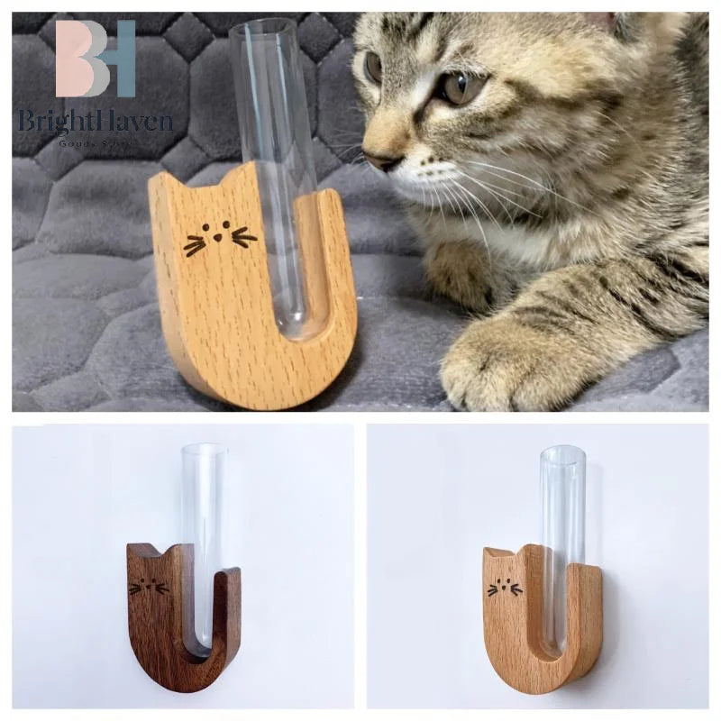 Glass Cat Whisker Jar | Pet Hair Holder Refrigerator Magnet Memorial Gift