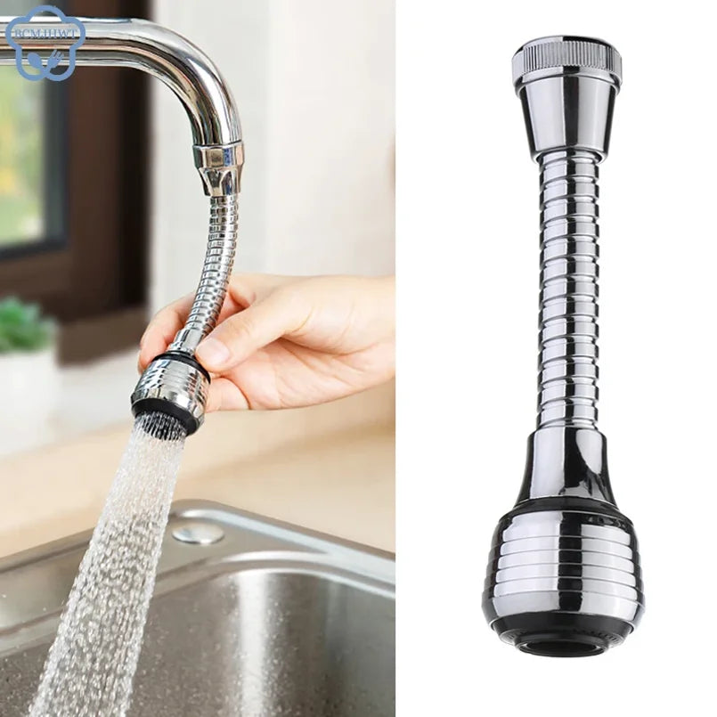 2 Modes 360 Rotatable Bubbler High Pressure Faucet Extender | Water Saving Kitchen Accessory