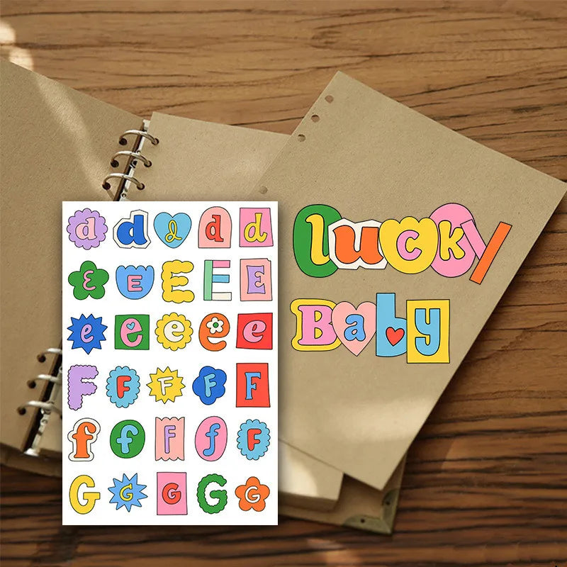Alphabet Sticker Sheets for Journaling | 8 Sheets Cute Handwritten Style Labels