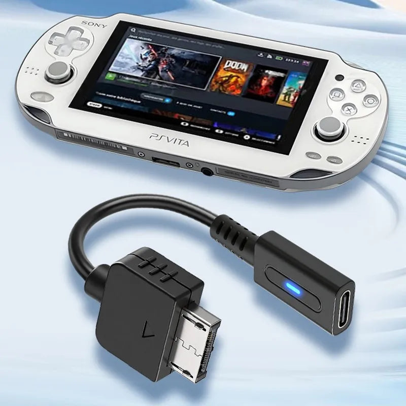 For PS Vita 1000 PD Charging Adapter | USB C Female Plug Converter with Indicator Light for PlayStation Vita 1000