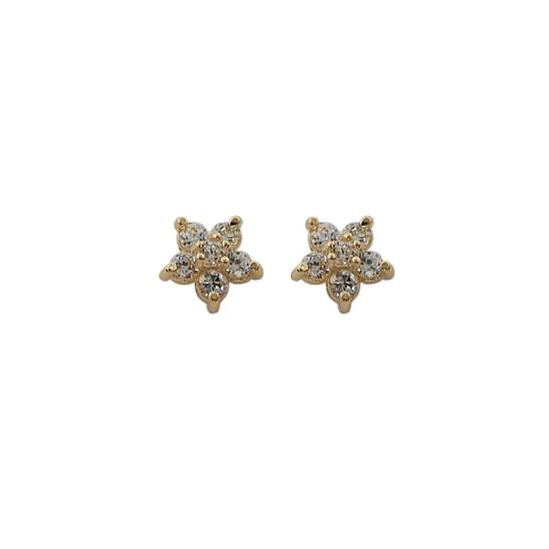 925 Sterling Silver Stud Earrings with Pavé Crystal Star | Simple Fashion Jewelry for Women