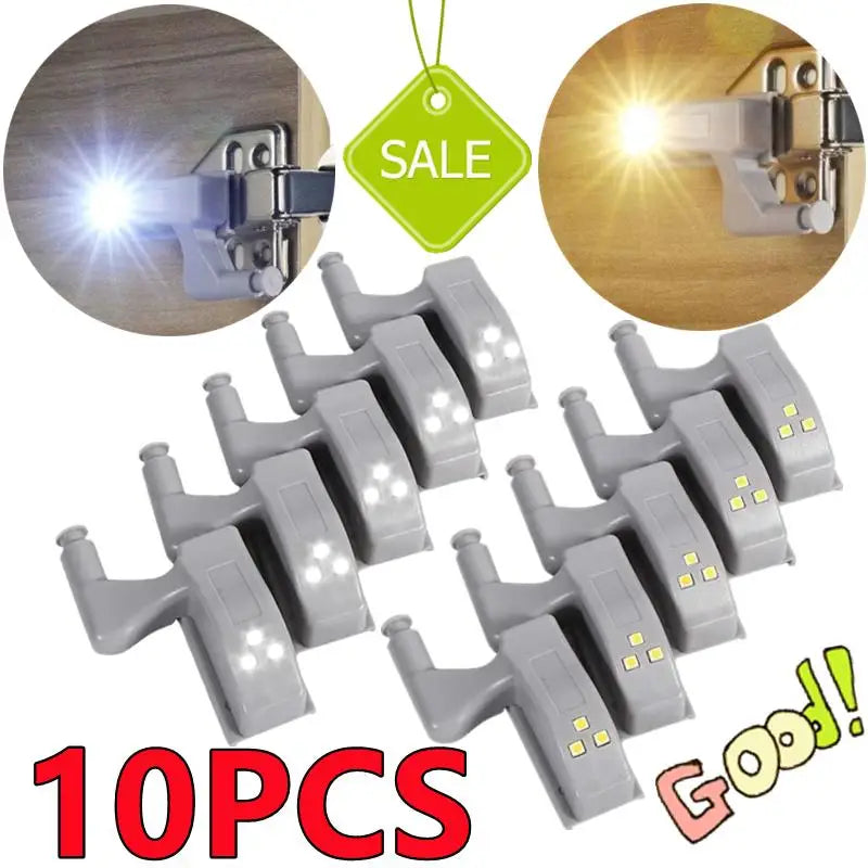 10-1PC LED Inner Hinge Lamp | No Battery Under Cabinet Lights with Auto Sensor