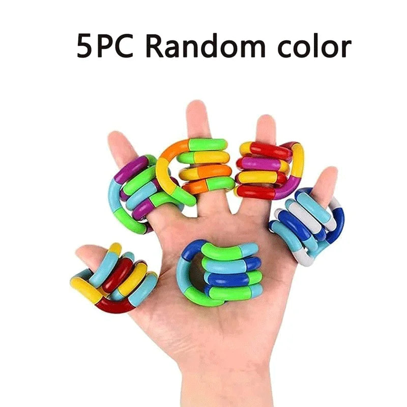 Tangle Fidget Toy | Twisting Sensory Hand-Eye Coordination Anxiety Relief Finger Toy for Kids and Adults