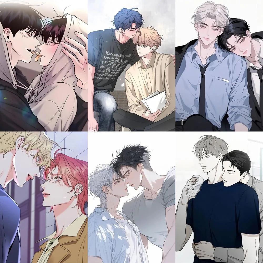 63PCS Korean Webtoon Stickers Set | Cute BL Anime Decoration Self-Adhesive Sticker for Laptop Diary Phone