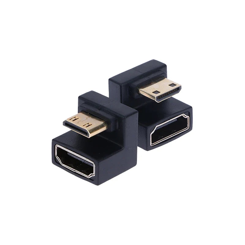 1PC HDMI-Compatible Adapter 360 Degree Angled U-shaped L Converter Mini HD Male to Female | HDMI Port Saver