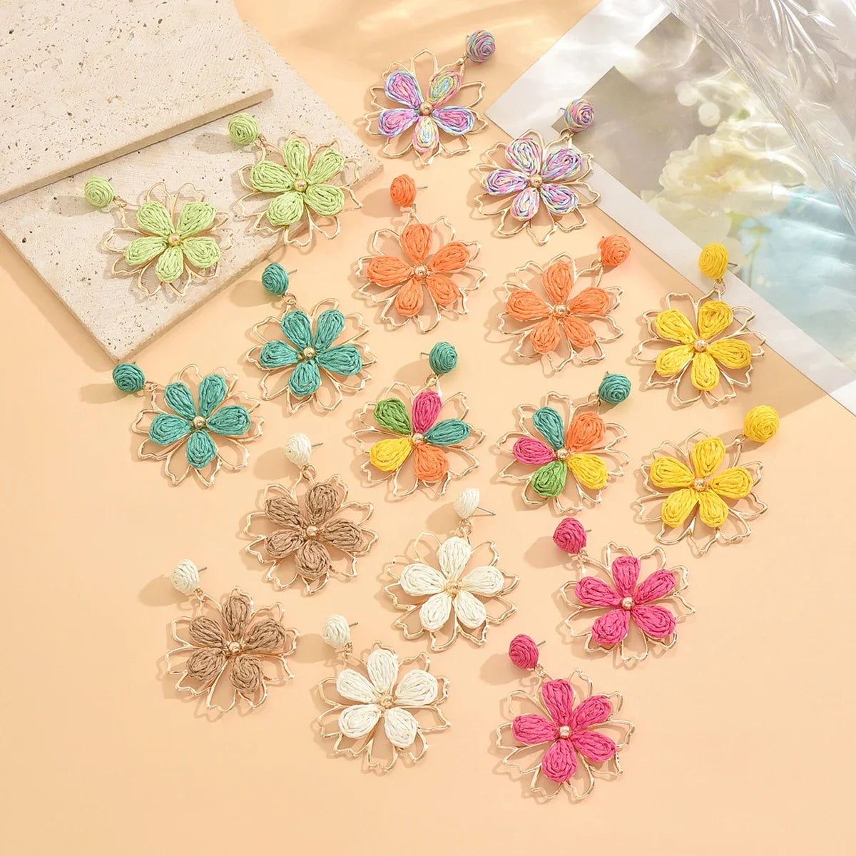 Bohemian Flower Drop Earrings | Handmade Summer Jewelry for Women