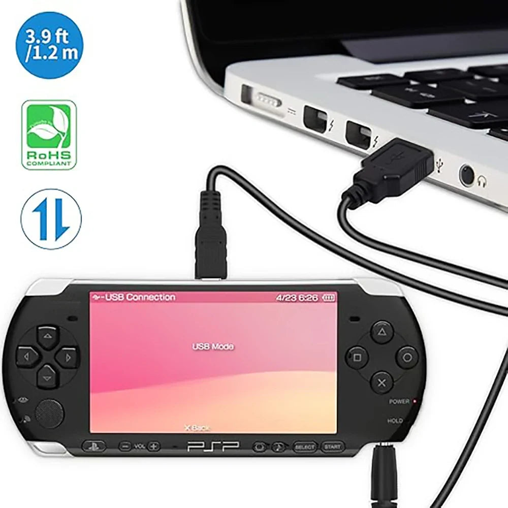 PSP Charger Cable Replacement | Dual Connector for Sony PSP 1000 2000 3000