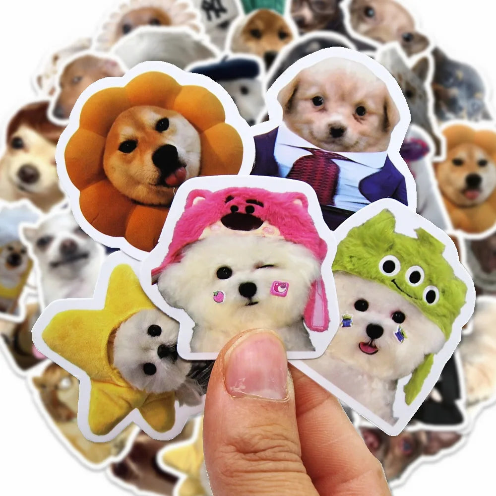 Funny Dogs Stickers | 30/60/180 Cute Decals for Laptop Guitar Bicycle and More