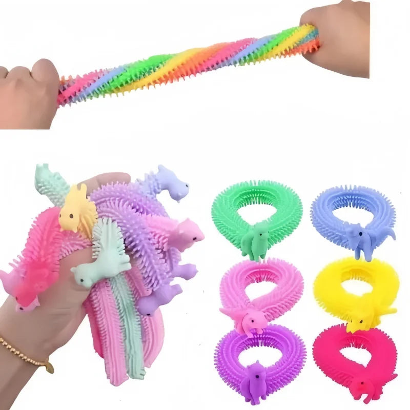 6PCS Novelty Funny Colorful Alpaca Stretch Bracelet | Stress Relief Sensory Toy
