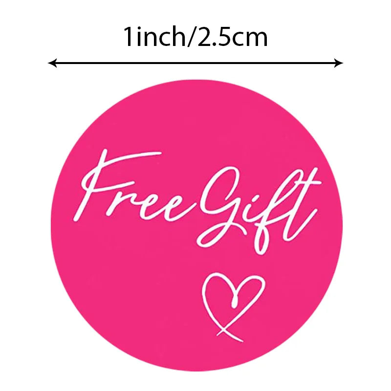 Pink Thank You Sticker Labels | 1 Inch Round Small Business Packaging Stickers