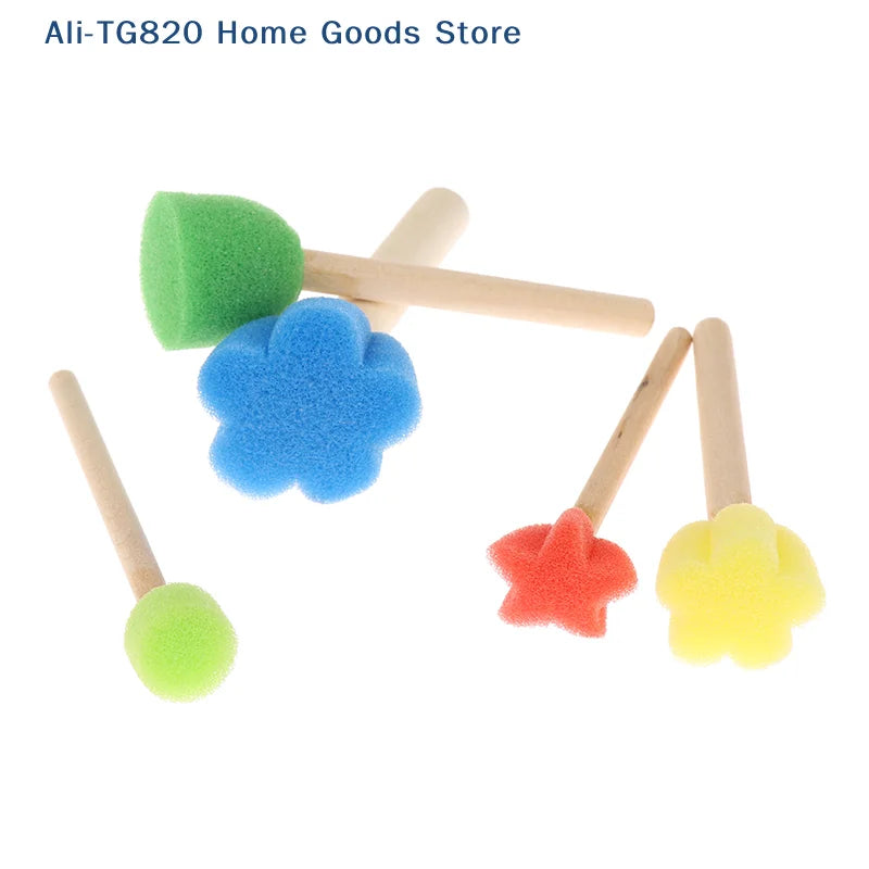 Kids Sponge Stamp Brush Set | Flower Drawing Toys for Toddlers