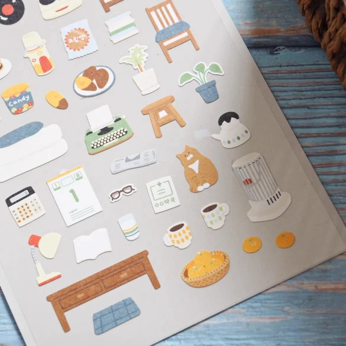 Korean Import Suatelier Grandapa's Room Paper Stickers | Scrapbooking DIY Decorative Supply