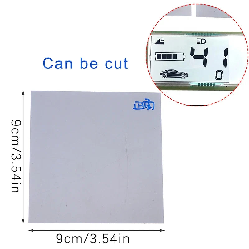 2pcs 9x9cm Universal LCD Polarized Film | Screen Protector for Electric Vehicle, Watch, Battery, and Large Cell Phone