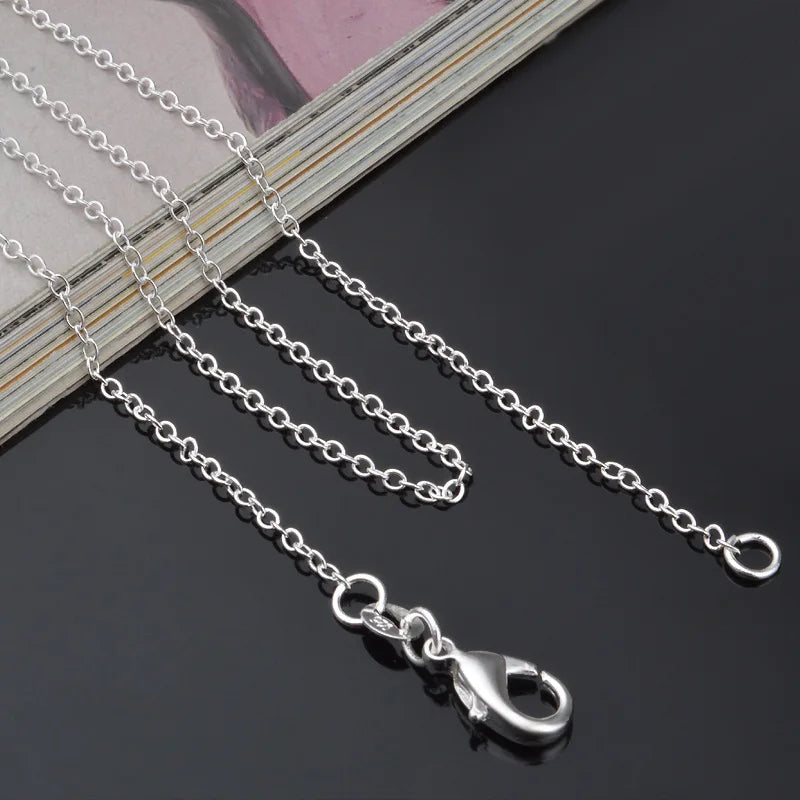 925 Sterling Silver O-Chain Necklace | 5 Lengths 1mm Link Chain for Men Women