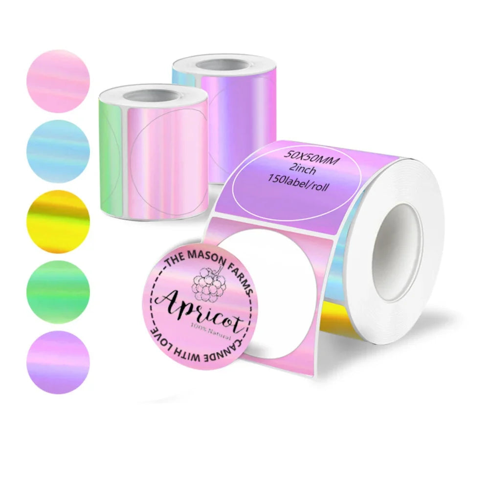 140Pcs 50x50mm Self-Adhesive Thermal Sticker Labels | Compatible with Phomemo M110 M220 M200 E210 P50 DETONG P1