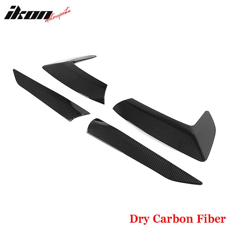 2020-2025 Chevy Corvette Gloss Black Fender Door Vent Dry Carbon Fiber