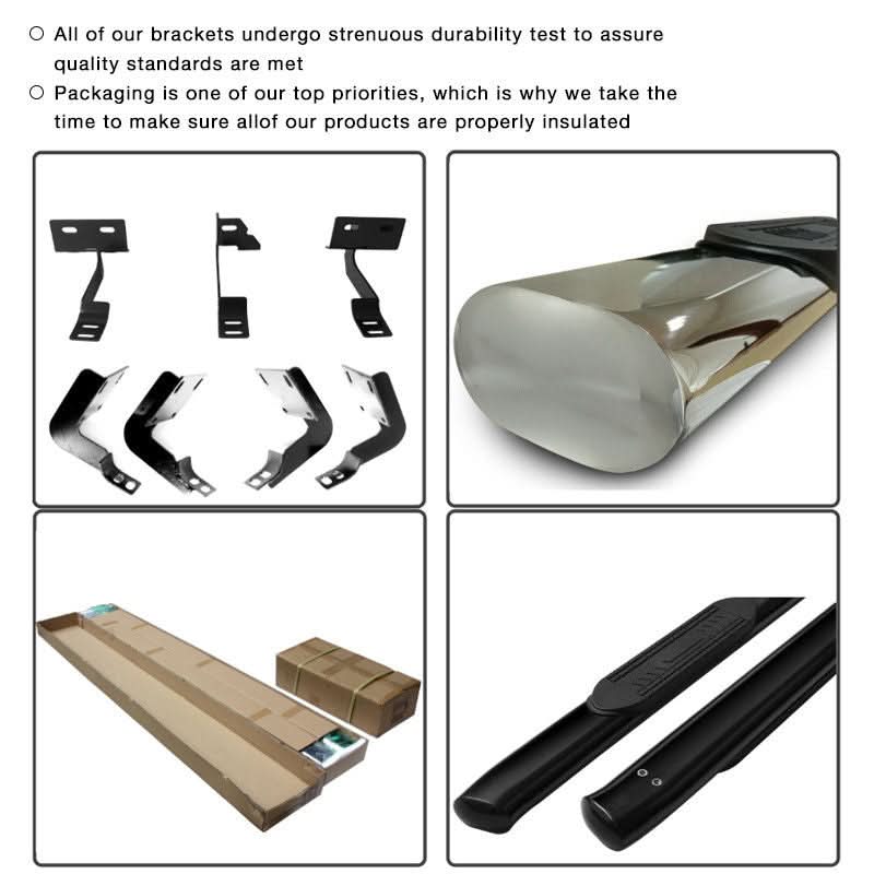 2015-2022 Ford F-150 Super Cab 5'' Oval Running Boards Stainless