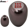Gunmetal M10X1.5 MT T-R Gear Shift Knob 5 Speed JDM Emblem Badge