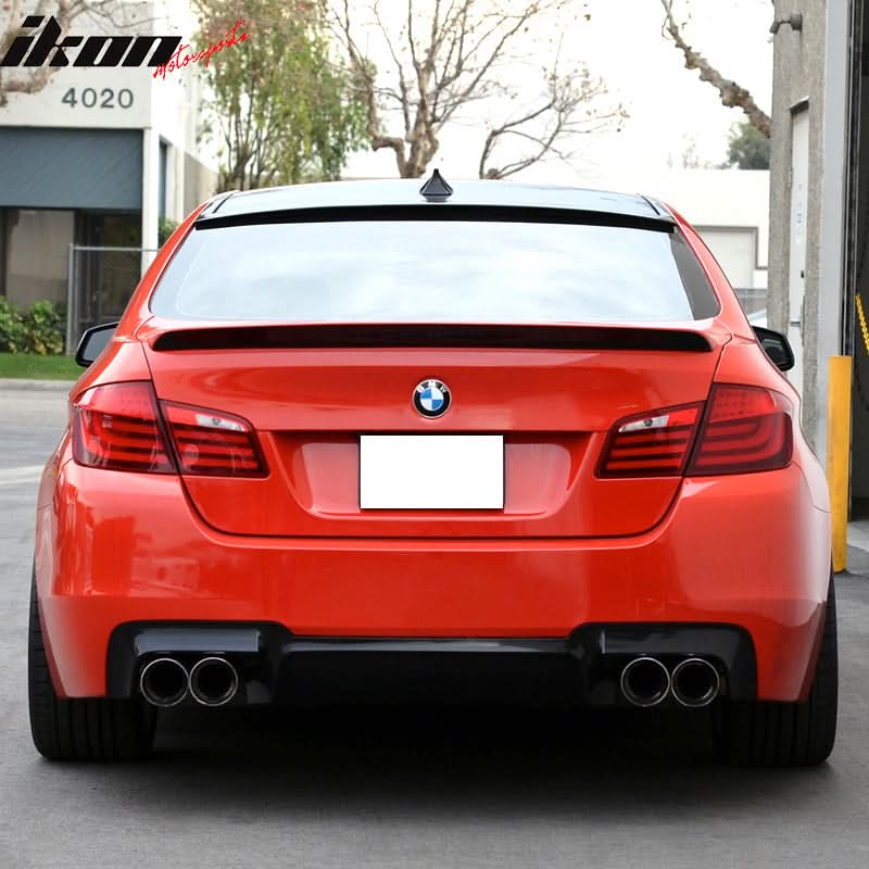 Fits 11-16 BMW 5-Series F10 3D Type CF (CF) Roof Spoiler Wing