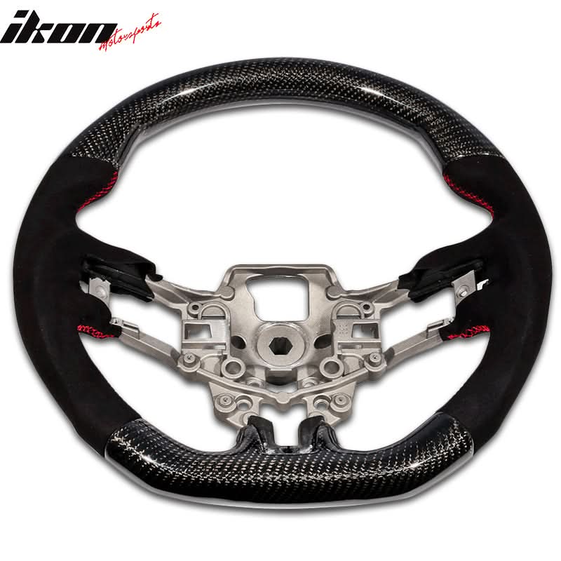 2015-2017 Mustang V1 Matte Steering Wheel Carbon Fiber Synthetic Suede