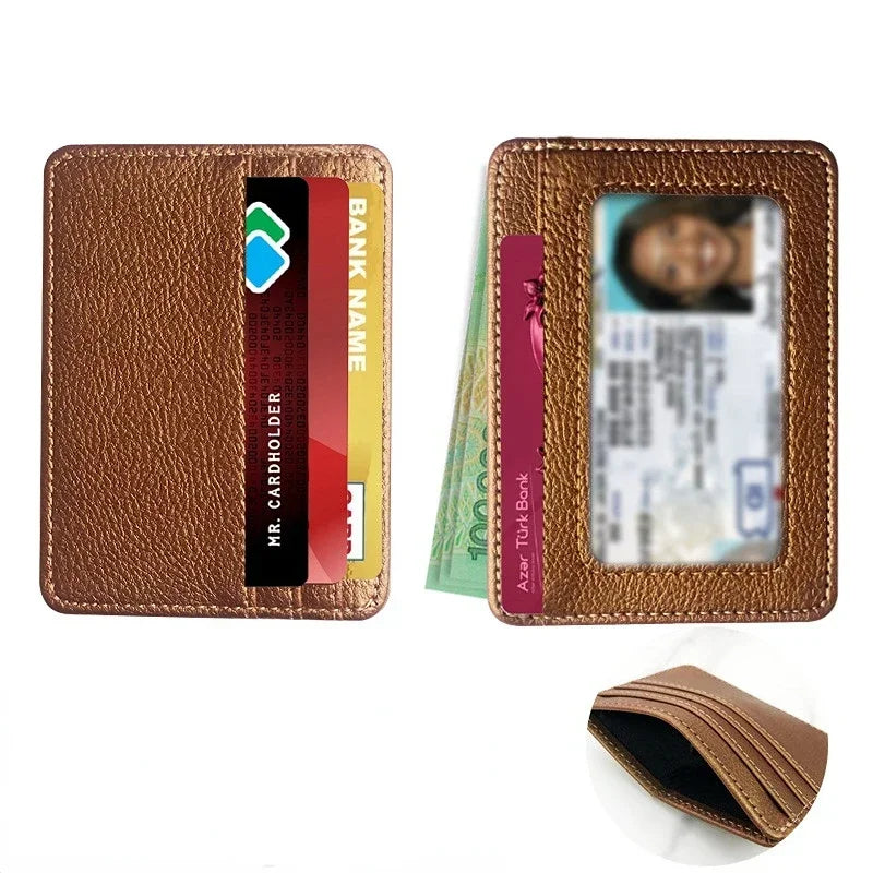 Thin PU Leather Mini Wallet | Slim Bank Credit Card Holder for Men