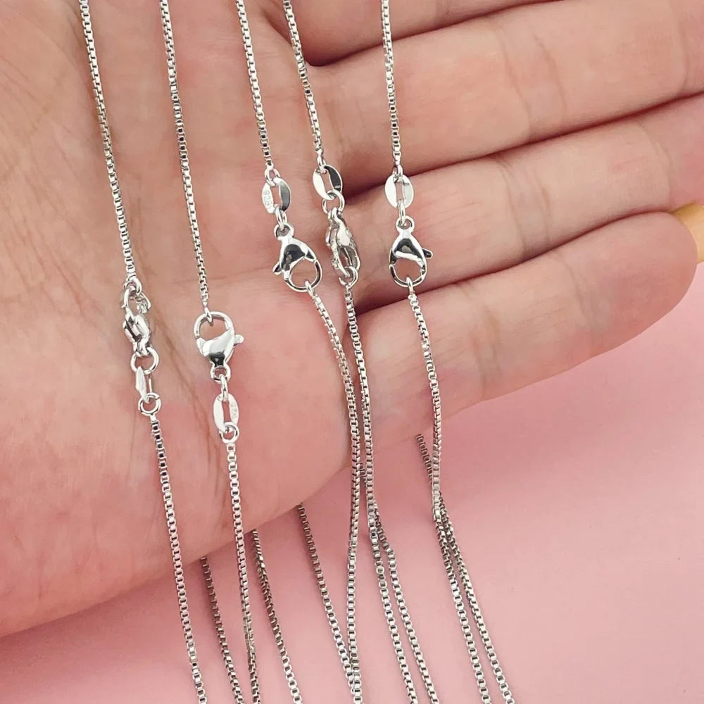 Andara 925 Sterling Silver Gold-Plated Box Chain Necklace | Fashion Basic Choker for Women