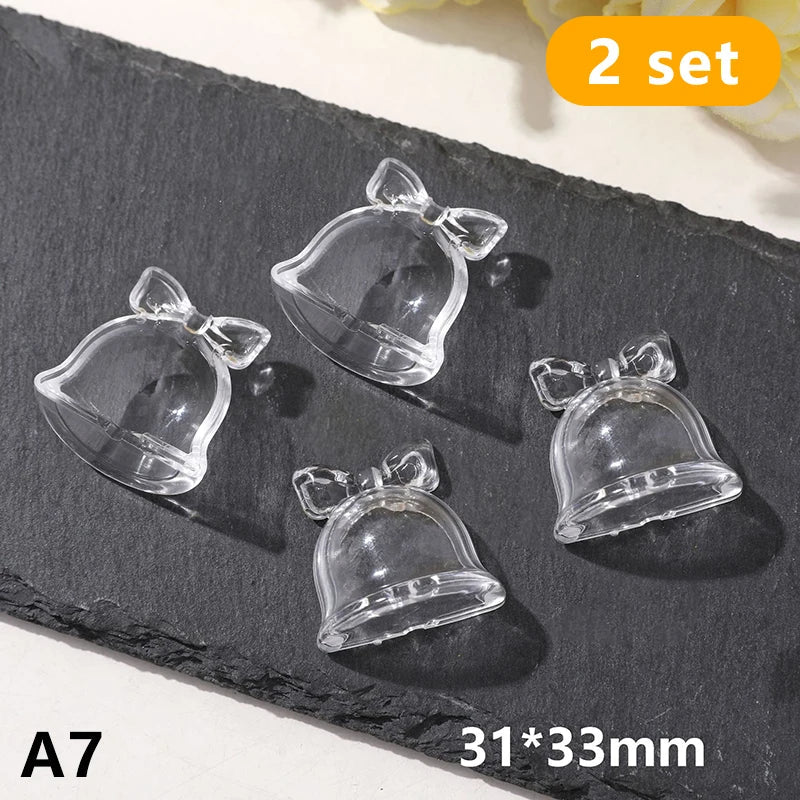 2Pcs Pet Hair Keepsake Box | Transparent Dog Cat Fur Storage for DIY Memorial Gift
