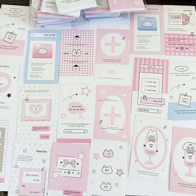 Pink White Star House Seal Stickers | 100pcs Minimalist Gift Wrapping Tape