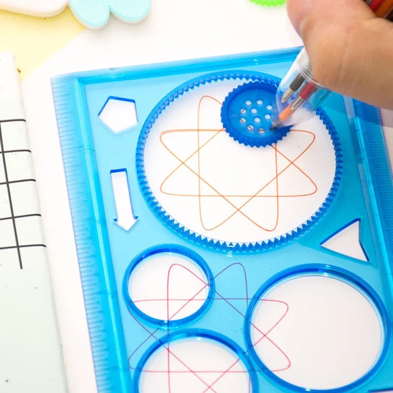 Geometry Spirograph Drawing Stencils Set | Creative Flower Ruler for Kids Art