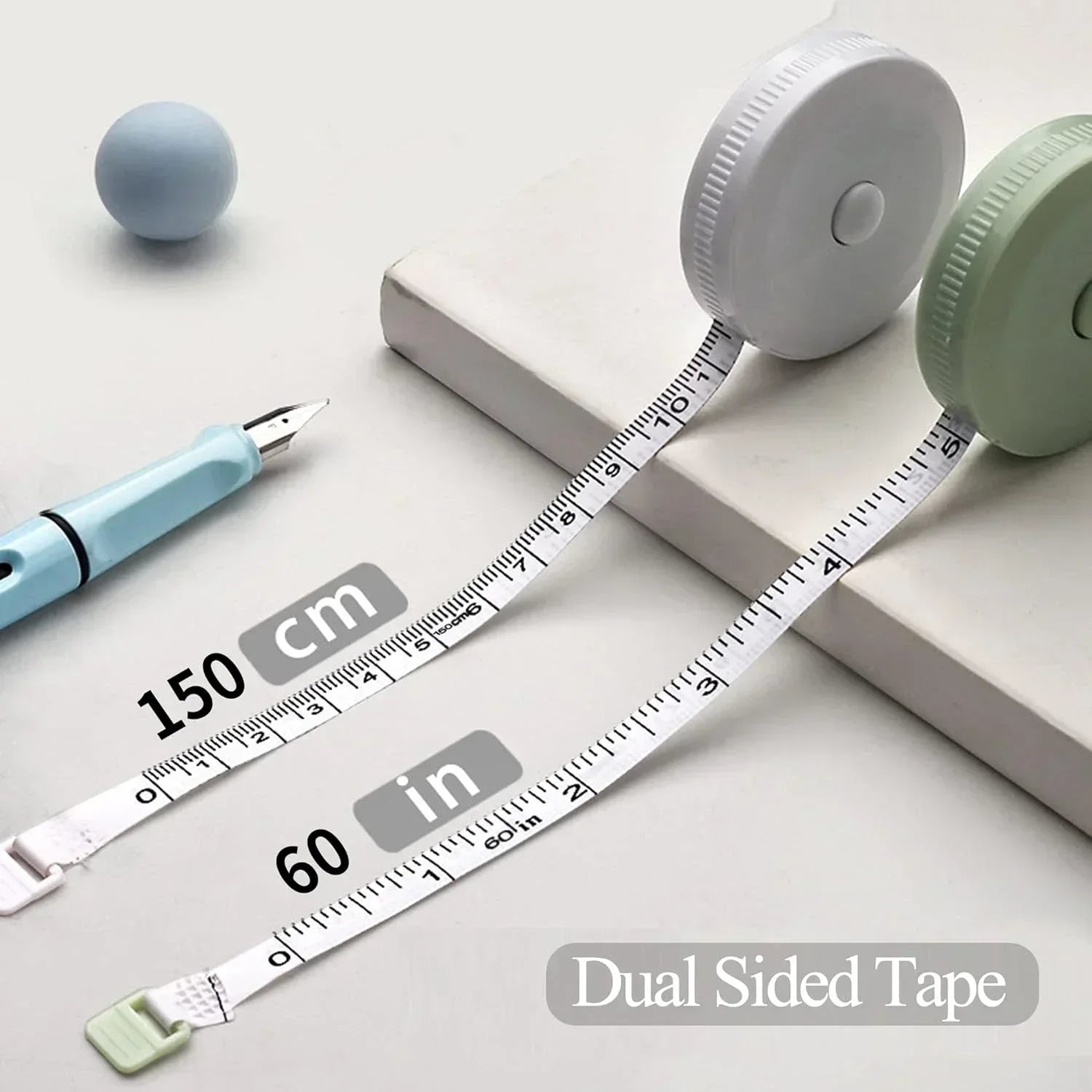 Retractable Mini Tape Measure 1.5m | Double-Sided Body Measuring Tape