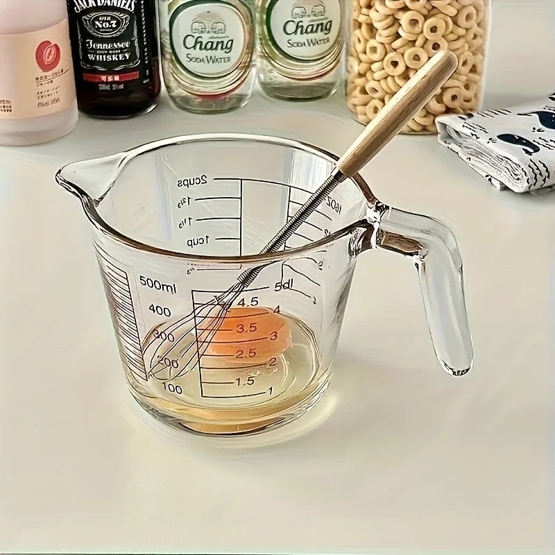 Whisk Set with Solid Wood Handles | Stainless Steel Kitchen Mixer