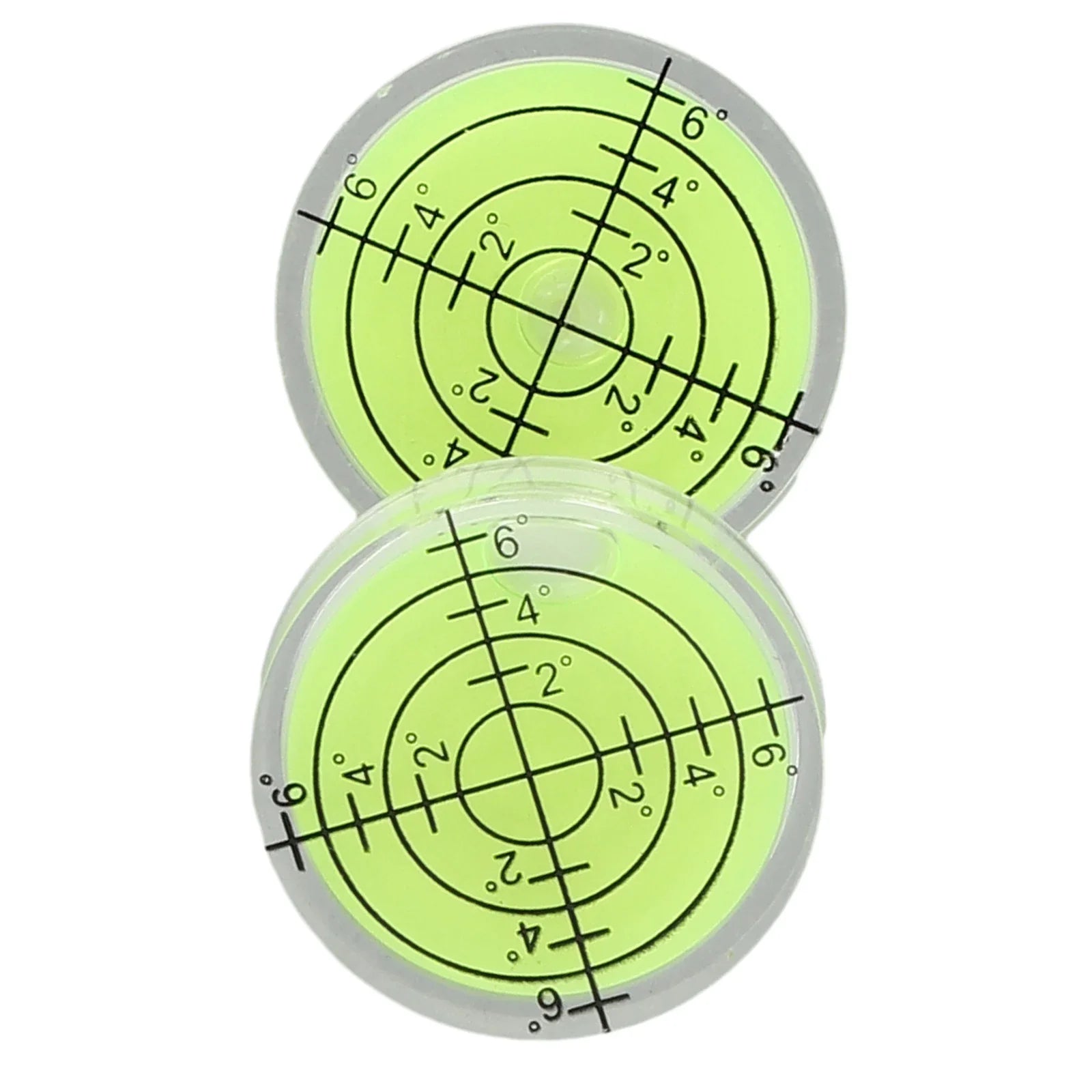 2pcs 32x7mm Mini Bubble Level | Horizontal Circular Level with Degree Scale for Precision Measuring