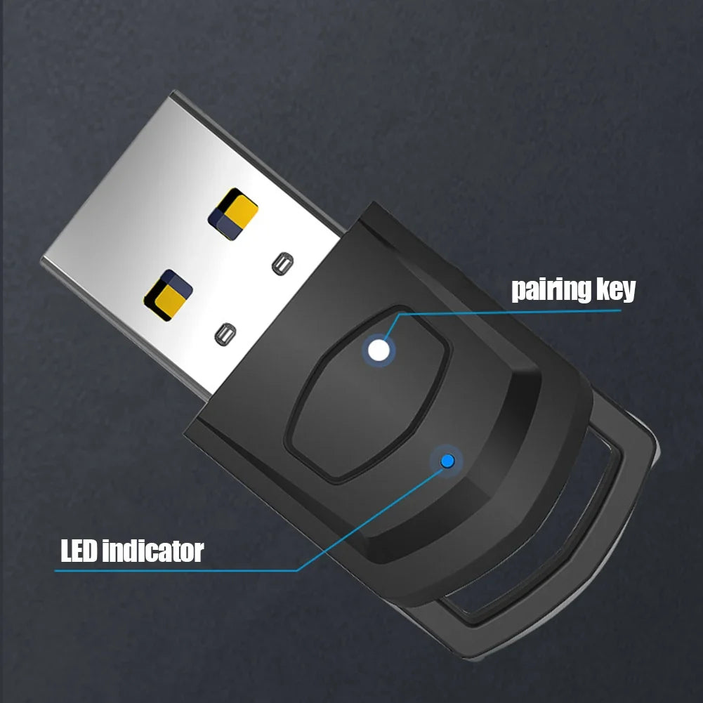 Wireless Bluetooth 5.0 Audio Adapter for PS5 PS4 PC | Low Latency Game Headset Transmitter