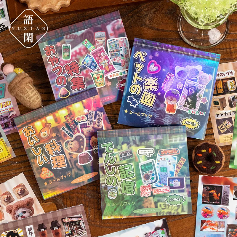 Mr. Paper Cute Foods Scrapbooking Sticker Book | Vintage Fruit Cake Sticker Set for DIY Crafts