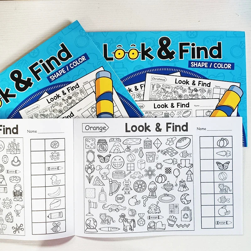 Look and Find Activity Book for Kids | Hidden Objects Coloring Book for Focus and Early Education