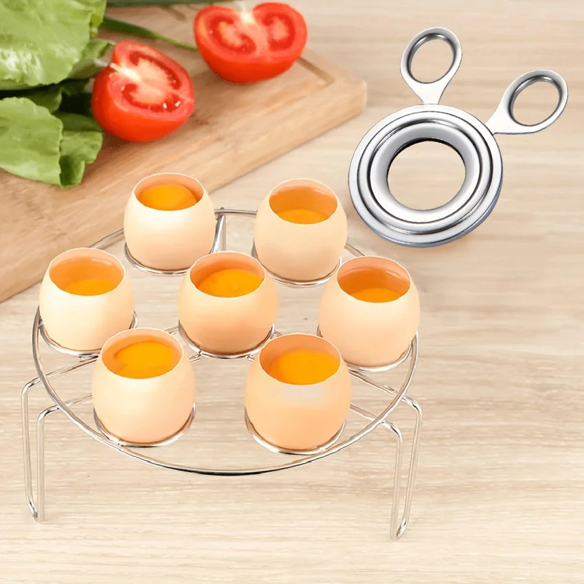 Portable Stainless Steel Egg Topper Tool | Easy Perfect Egg Cracker for Breakfast