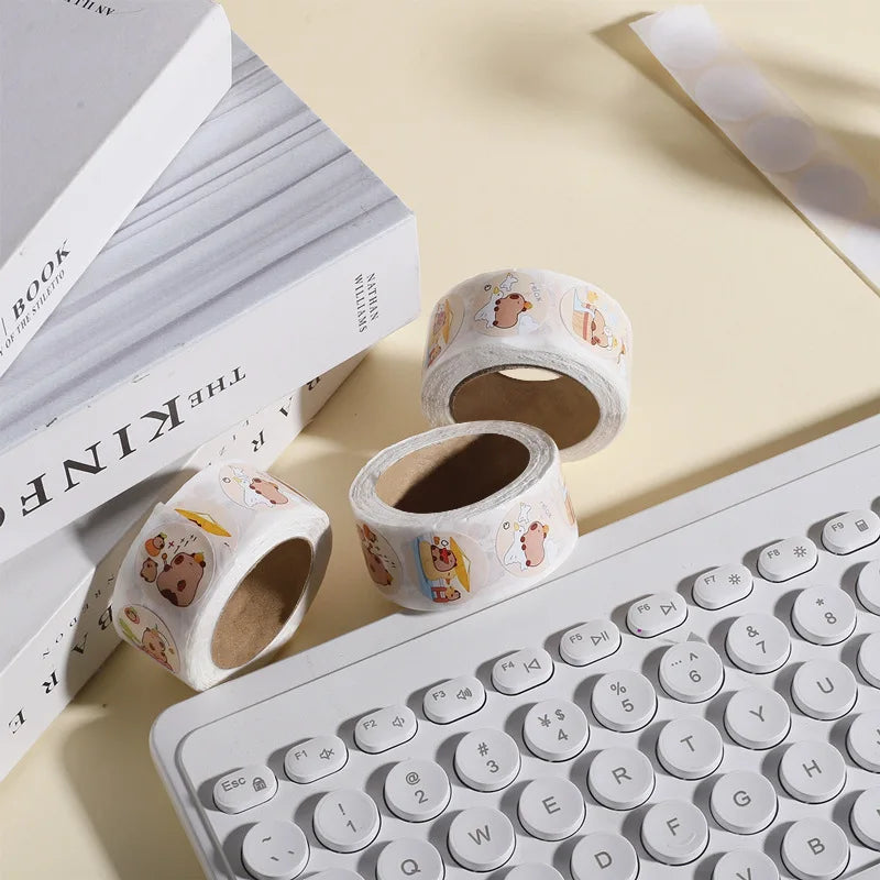 400pcs Cute Capybara Stickers | DIY Scrapbook and Reward Seal Set