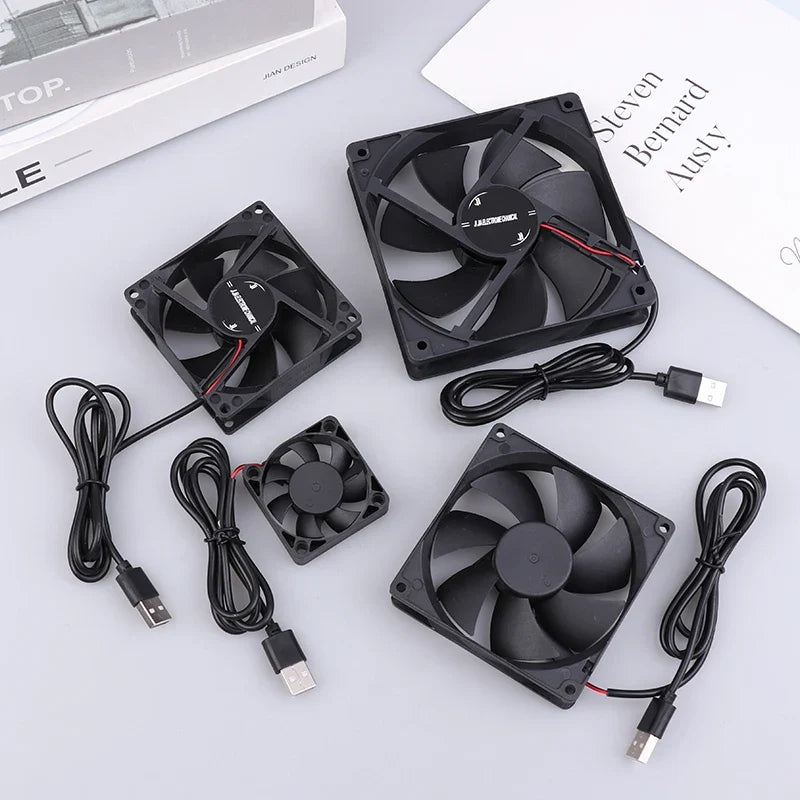 USB Router Fan Cooling 50mm 80mm 90mm 120mm | 5V Brushless PC Cooler