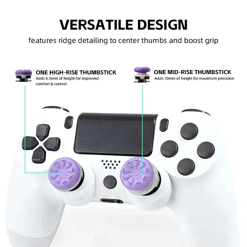 DATA FROG High-Rise Thumb Stick Grips | FPS Performance Extenders for PS4 PS5 and 8BitDo Ultimate Controller