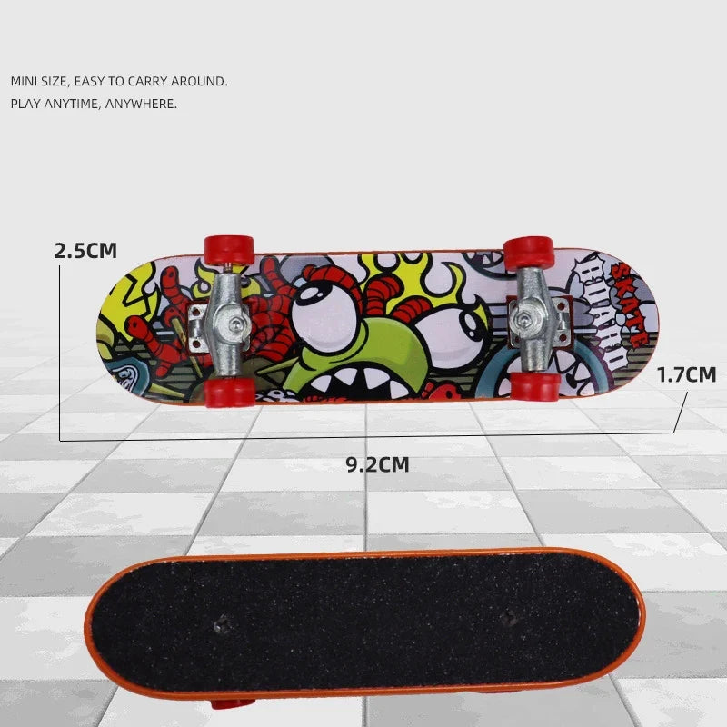 5Pcs Mini Finger Skateboard Set | Kids Tabletop Toy with Alloy Trucks