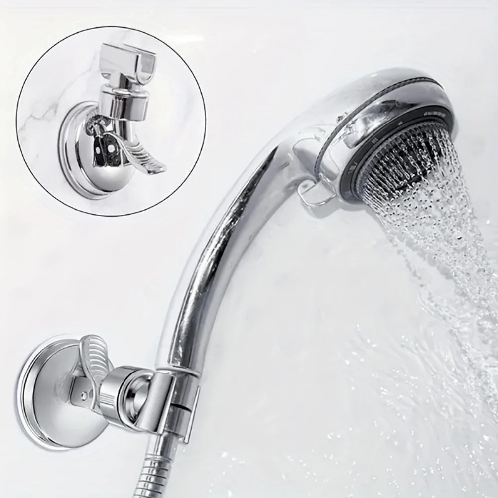 360 ° Adjustable Suction Cup Shower Head Holder, Household Bathroom Suction Cup Rack Bathroom Accessories