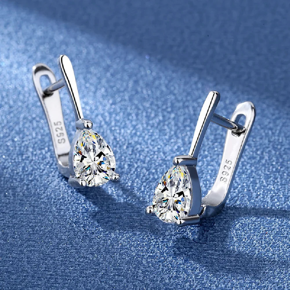 925 Sterling Silver Crystal Zircon Drop Earrings | Classic Tassel Jewelry for Women