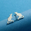 Adorable Rat Stud Earrings | Cute Stainless Steel Rodent Jewelry for Women and Men