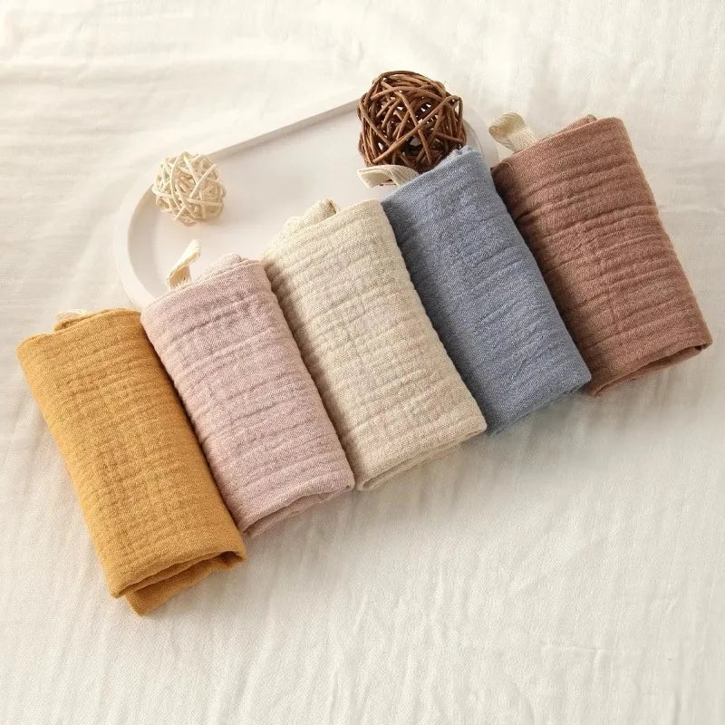 Soft Cotton Gauze Baby Towel Set | Newborn Muslin Handkerchief for Bath and Face