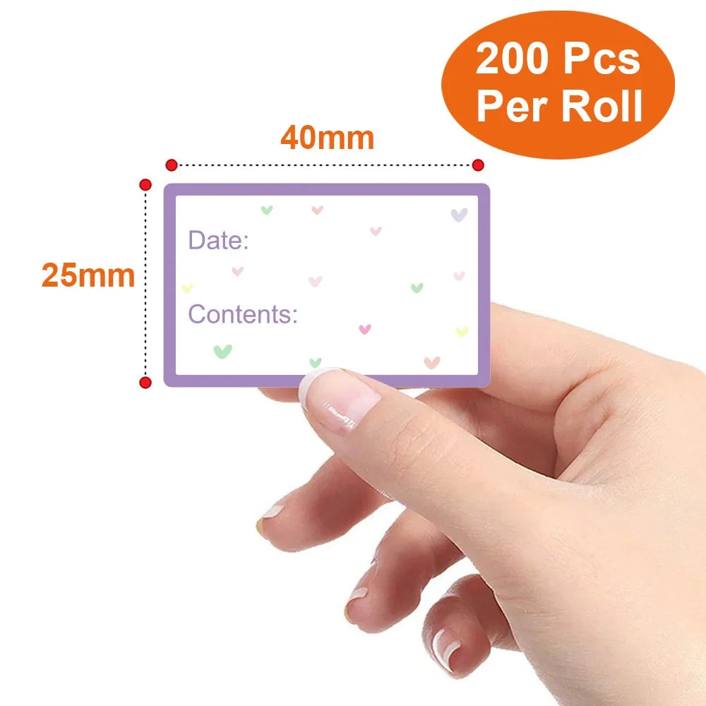 200 Pieces Food Labels | Date Stickers for Freezer and Refrigerator Food Containers