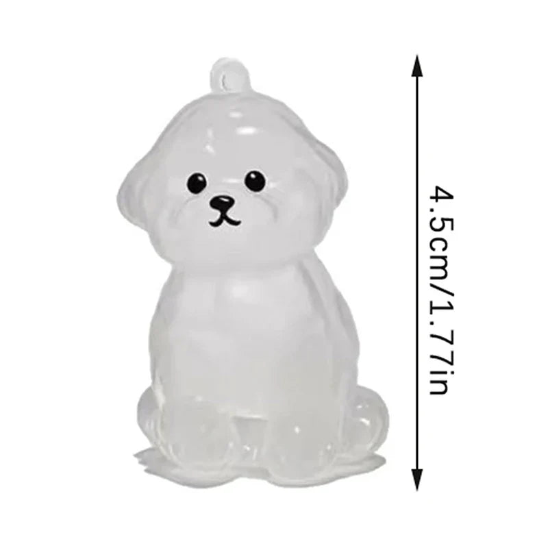 Clear Pet Hair Memorial Keepsake Capsule | Dog Fur Container Keychain